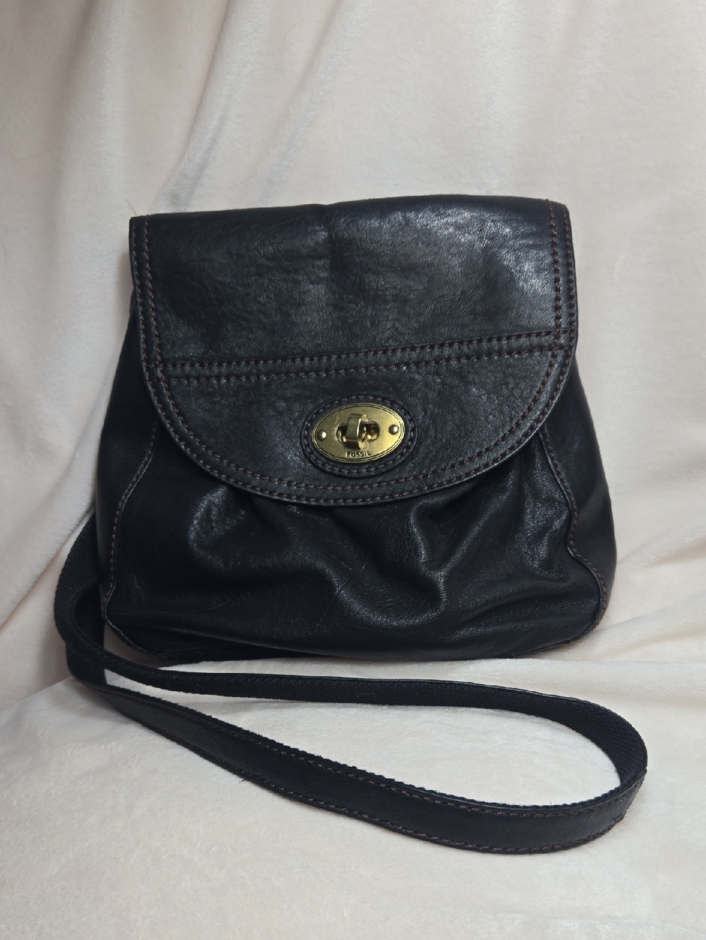 Fossil Dark Brown Carson Crossbody Bag